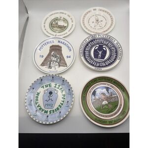 Wedgwood Bone China Potteries Marathon Commemorative Plates Lot of 6